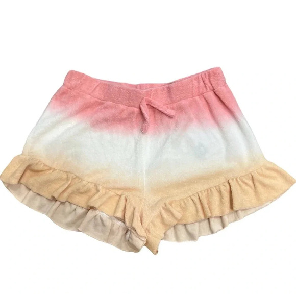 Vintage Havana Other - NWT Vintage Havana Peach Ombré Ruffle Terry Track Shorts
